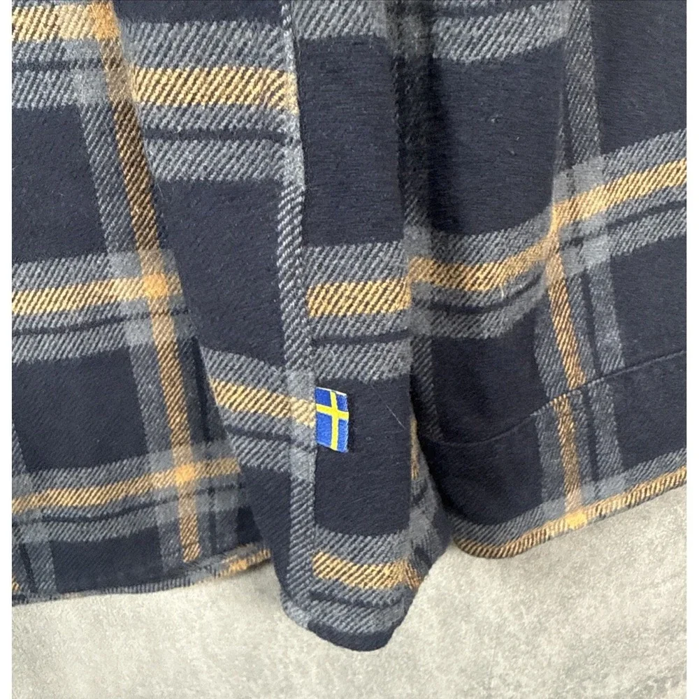Fjallraven Ovik Heavyweight Flannel Shirt Men's XL Comfort Fit Plaid Cotton